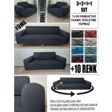 %100 Pamuk Fransız Kumaş 3+2+1+1 Komple Giydirme Kanepe&çekyat, Bohem, Vb. Model Koltuk Kılıfı