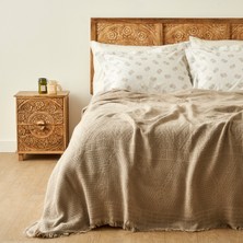 Bella Maison Bridget %100 Pamuk Bej Çift Kişilik Pike Takımı 200 x 220 cm 1 Adet Parça ile Şık Tasarım