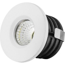 ACK 3W BEYAZ LED YILDIZ SPOT ARMATÜR (BEYAZ KASA)