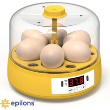 Epilons Mini Otomatik Ev Tipi Kuluçka: Elektrikli Tavuk ve Kuş Kuluçka Makinesi 6 Yumurtalı Mx-6