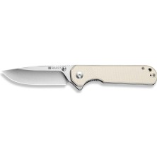 Sencut Aetheris Flipper & Thumb Stud Knife Ivory G10 Handle Çakı