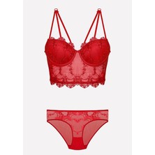 4491-DESTEKLI Sütyen Büstiyer Takım