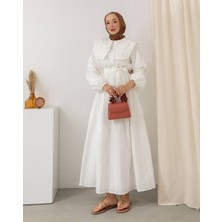 Bebe Yaka Detaylı Elbise MR6002