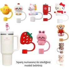 Stanley Quencher ve Pipetli Termos Uyumlu Silikon Pipet Tıpası Kapağı Stanleypipet Tıpası 2 Adet