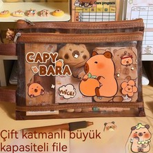 Kapipbala Şeffaf Örgü Çift Kalem Çantası (Yurt Dışından)