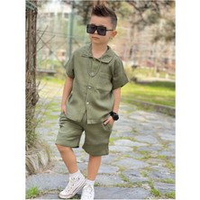 Cep Detaylı Erkek Çocuk Şortlu Takım