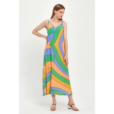 Askılı V Yaka Elbise (B23-00150)