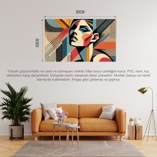 Soyut Kadın Temalı 03 Çerçevesiz 90X60CM Pvc Tablo