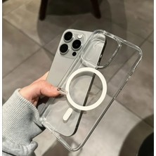 ProNorth IPhone 15 PRO Uyumlu Kılıf Magsafe Destekli Silikon Şeffaf Darbe Emici Kapak