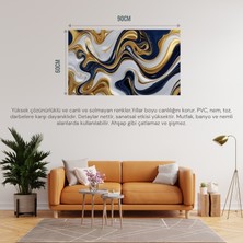 Soyut Tablo Akan Sıvı Şekiller 03 Modern Çerçevesiz 90X60CM Pvc Tablo
