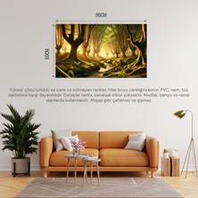 doğa ve manzara  orman 01 çerçevesiz 90x60cm pvc tablo