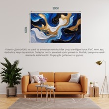Soyut Tablo Akıcı Şekiller ve Dokular 04 Çerçevesiz 90X60CM Pvc Tablo