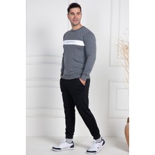 Mecit 2976 Gri Iki Ip Örme Spor Model Erkek Pijama Takımı