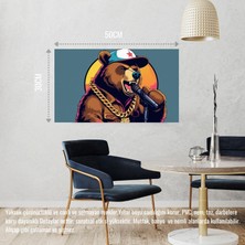 Rapçi Ayı 07 Çerçevesiz 50X30 cm Pvc Tablo