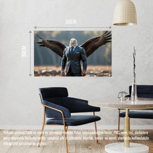 Kartal Muhafız Görevinde 01 Çerçevesiz 50X30 cm Pvc Tablo