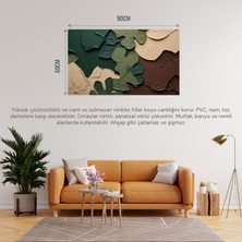 Soyut Tablo Toprak Hissi Doğa Temalı 04 Çerçevesiz 90X60CM Pvc Tablo