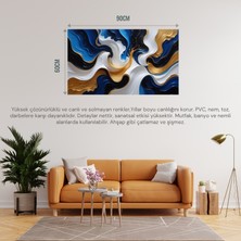 Soyut Tablo Akıcı Şekiller ve Dokular 02 Çerçevesiz 90X60CM Pvc Tablo