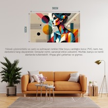 Soyut Kadın Temalı 07 Çerçevesiz 90X60CM Pvc Tablo
