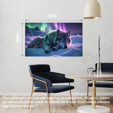 Kurt Kuzey Işıkları Altında Huzur Içinde Dinleniyor 02 Çerçevesiz 50X30 cm Pvc Tablo