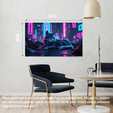 Kurt Siberpunk Dünyasında Huzur Içinde Dinleniyor 03 Çerçevesiz 50X30 cm Pvc Tablo