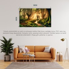 doğa ve manzara  orman 04 çerçevesiz 90x60cm pvc tablo