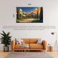 Doğa ve Manzara Yatay Tarihi Osmanlı Mimarisi 02 Çerçevesiz 90X60CM Pvc Tablo