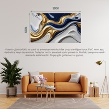 Soyut Tablo Akan Sıvı Şekiller 02 Modern Çerçevesiz 90X60CM Pvc Tablo