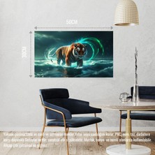 Kaplan Fırtınalı Bir Okyanusta 06 Çerçevesiz 50X30 cm Pvc Tablo