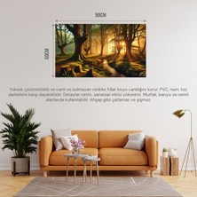 doğa ve manzara  orman 02 çerçevesiz 90x60cm pvc tablo