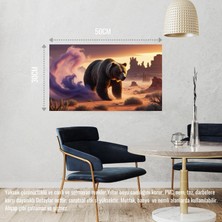 Çölde Sisin Içinden Çıkan Ayı Mistik Atmosfer 08 Çerçevesiz 50X30 cm Pvc Tablo