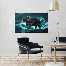 Kaplan Fırtınalı Bir Okyanusta 08 Çerçevesiz 50X30 cm Pvc Tablo