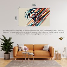 Soyut Kadın Temalı 11 Çerçevesiz 90X60CM Pvc Tablo