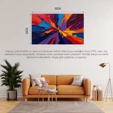 Soyut Tablo Canlı Soyut Renk Patlaması 01 Çerçevesiz 90X60CM Pvc Tablo