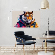 Rapçi Kaplan 02 Çerçevesiz 50X30 cm Pvc Tablo