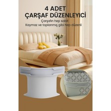 Çarşafmatik Çarşaf Nevresim Tutucu Görünmez Nevresim Çarşaf Kilidi Organizeri 4 Adet
