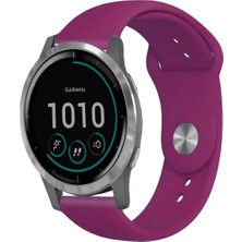 Tagomoon Garmin Vivoactive 4 Akıllı Saat ile Uyumlu Yumuşak Dokulu Silikon Kordon Kayış
