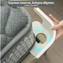Çarşafmatik Çarşaf Nevresim Tutucu Görünmez Nevresim Çarşaf Kilidi Organizeri 4 Adet