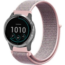 Tagomoon Garmin Vivoactive 4 ile Uyumlu Kordon Kumaş Desenli Cırt Cırtlı Spor Kayış