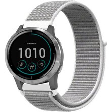 Tagomoon Garmin Vivoactive 4 ile Uyumlu Kordon Kumaş Desenli Cırt Cırtlı Spor Kayış