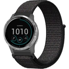 Tagomoon Garmin Vivoactive 4 ile Uyumlu Kordon Kumaş Desenli Cırt Cırtlı Spor Kayış