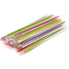 Packtory Frozen Karışık Renkli Körüklü Pipet 230X6MM 100 Adet