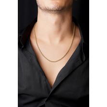 Fiyonk Kuyumculuk 14 Ayar Altın Doch Zincir Erkek Kolye 3,50 mm