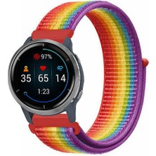 Tagomoon Garmin Venu 2 ile Uyumlu Kordon Kumaş Desenli Cırt Cırtlı Spor Kayış