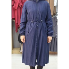 Çilek Kumaş Fermuarlı Belden Bağlamalı Yazlık Kap