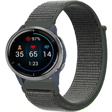 Tagomoon Garmin Venu 2 ile Uyumlu Kordon Kumaş Desenli Cırt Cırtlı Spor Kayış
