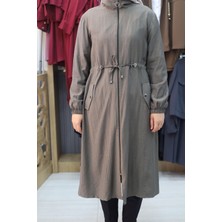 Çilek Kumaş Fermuarlı Belden Bağlamalı Yazlık Kap