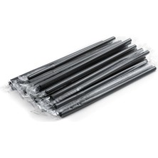 Packtory Frozen Siyah Körüklü Pipet 230X6MM 100 Adet