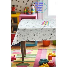 Pimula Home Boyanabilir Pvc elyaf tabanlı Silinebilir Muşamba Masa Örtüsü_şehir