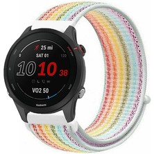 Tagomoon Garmin Forerunner 255 ile Uyumlu Kordon Kumaş Desenli Cırt Cırtlı Spor Kayış