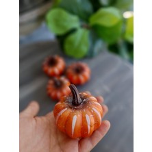 Lolipophobi Yapay Kabak 3 Adet 6 cm, Dekor, Yapay Meyve, Yapay Sebze, Hediye, Mutfak, Sonbahar